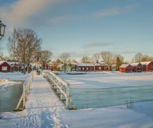 Bron i Östhammar vinter