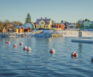 Öregrunds hamn vinter